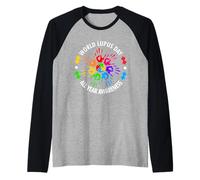 Consapevolezza della Giornata Mondiale del Lupus Tutto L'Anno Nessun Mese Esclusivo di Maggio Maglia con Maniche Raglan