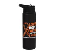 Consapevolezza della leucemia Amore Speranza Fede Stainless Steel Insulated Water Bottle