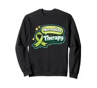 Consapevolezza della Salute mentale - Normalizza Il Nastro Verde della Terapia Felpa