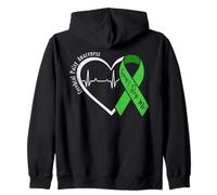 Consapevolezza della sindrome della paralisi cerebrale del Nastro Verde del Cuore Felpa con Cappuccio