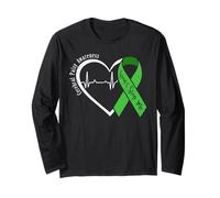 Consapevolezza della sindrome della paralisi cerebrale del Nastro Verde del Cuore Maglia a Manica