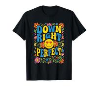 Consapevolezza della sindrome di Down Right Perfect Retro Groovy Down Maglietta