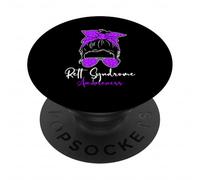Consapevolezza della sindrome di Rett Donne Disordinato Chignon Capelli PopSockets PopGrip Adesivo