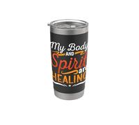Consapevolezza dell'ansia del caffè del mio corpo e dello spirito Salute mentale Bicchiere termico in acciaio inox doppia parete