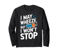 Consapevolezza dell'asma Respiro sibilante Inalatore asmatico Guerriero dell'asma Maglia a Manica