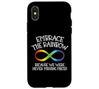 Consapevolezza dell'autismo Abbraccia The Rainbow Infinity Anti Puzzle Custodia per iPhone X/XS