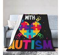 Consapevolezza dell'autismo Amo qualcuno con autismo Coperta di flanella Coperte in micropile ultra morbido Aria condizionata calda Biancheria da letto leggera per divano Divano per tutte le stagioni