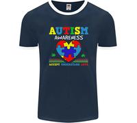 Consapevolezza Dell'Autismo Amore Autistico Accetta ASD Uomo Ringer T-Shirt FotL