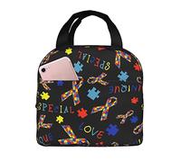 Consapevolezza dell'autismo Amore Borsa termica per il pranzo per le donne Contenitore per il pranzo riutilizzabile Contenitori per alimenti per uomo Borse termiche portatili Borsa per snack riutilizz