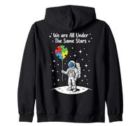 Consapevolezza dell'autismo Divertimento Spazio Astronauta, Uguaglianza e Amore Felpa con Cappuccio