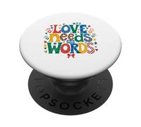 Consapevolezza dell'autismo L'amore non ha bisogno di parole Puzzle PopSockets PopGrip Adesivo