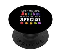 Consapevolezza dell'autismo Le persone autistiche guardano oltre e vedono PopSockets PopGrip Adesivo