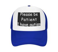 Consapevolezza dell'autismo, per Favore Sii paziente con Me. Ho l'autismo. Cappello da Baseball in Rete. Cappello da Sole. Cappello da Camionista da Uomo. Cappello da papà da Donna.