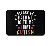 Consapevolezza Dell'Autismo, Per Favore Sii Paziente Con Me, Ho L'Autismo Tappeto Ingresso Casa Divertenti Zerbino Di Benvenuto Confortevole Tappeti D'Ingresso Per Soggiorno Terrazzo 40X60 Cm
