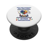 Consapevolezza dell'autismo Rispetto Amore Supporto PopSockets PopGrip Adesivo