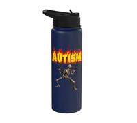 Consapevolezza dell'autismo Scheletro Autismo Scheletro Stainless Steel Insulated Water Bottle