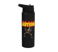 Consapevolezza dell'autismo Scheletro Autismo Scheletro Stainless Steel Insulated Water Bottle