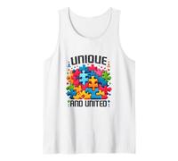 Consapevolezza dell'autismo Unico United Puzzle Pieces Canotta