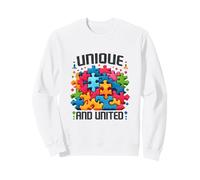 Consapevolezza dell'autismo Unico United Puzzle Pieces Felpa
