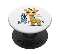 Consapevolezza dell'autismo: va bene essere diversi Giraffa PopSockets PopGrip Adesivo