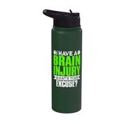 Consapevolezza delle lesioni cerebrali Supporto per la salute mentale Stainless Steel Insulated Water Bottle