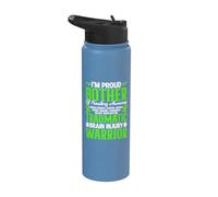 Consapevolezza delle lesioni cerebrali Supporto per la salute mentale Stainless Steel Insulated Water Bottle