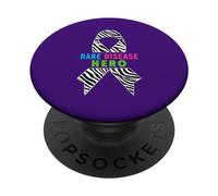Consapevolezza delle malattie rare del nastro Zebra - Giornata delle malattie rare 2026 PopSockets PopGrip Adesivo