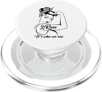Consapevolezza delle malattie rare Guerriero Zebra Nastro forte donna PopSockets PopGrip per MagSafe