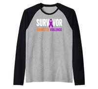 Consapevolezza sulla violenza Domestica - Sopravvissuto alla violenza Domestica Maglia con Maniche Raglan