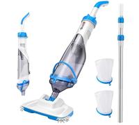 Consciot L2 - Aspiratore per piscine fuori terra e interrate, ricaricabile con asta telescopica, aspirazione 18,5 GPM, testa 34 cm, autonomia 60 minuti, ideale per spa e vasca idromassaggio