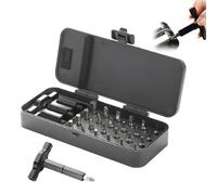 Consecutive Screwdriver, Cgctools 24 in 1 ScrewdriverS, Readyintend 24 in One Ratchet Set, Rs1 Diy Magnetic Compact and Portable Ratchet Sets, Detachable for Home Repairs (B)