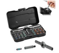 Consecutive Screwdriver, Cgctools 24 in 1 ScrewdriverS, Readyintend 24 in One Ratchet Set, Rs1 Diy Magnetic Compact and Portable Ratchet Sets, Detachable for Home Repairs (A)