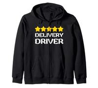 Consegna a Cinque Stelle Driver Food Jobs Funny Rating Consegne Felpa con Cappuccio
