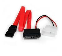 ST SLSATAF12 - Cavo slim SATA presa > presa SATA / LP4 pz., 30 cm, rosso