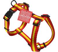 Consentida Pettorina per Cane Taglia Piccola T1 - Taglia S 20 x 40 x 1 cm - Stampa Spagna - Rosso e Giallo - Tessuto Resistente Fabbricato in Nylon - Fissaggio Facile - Accessori per Cani