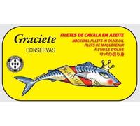 Conservas GRACIETE - Filetti di Sgombro All'Olio Di Oliva/Prodotto Gourmet del Portogallo - 5 x 120 gr Pack