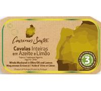 Conservas Santos - Sgombro intero con olio e limone/Prodotto Gourmet del Portogallo - 5 x 120 gr Pack