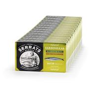 CONSERVAS SERRATS - Sardine Piccole Txikis in Olio d'Oliva con Peperoncino di Espelette - 12 Lattine x 115g (Totale: 1380g) - Lavorazione Artigianale dal 1890 - Senza Glutine - Ricco di Omega 3