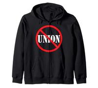 Conservative No Anti Union Non Union Felpa con Cappuccio