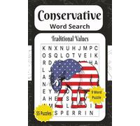 Conservative Word Search: Word Search for Kids Puzzle Book, 110 Page 55 Puzzle 9 Words, For Adults, Seniors, and Teens, History and Education