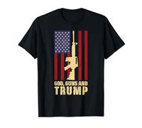 Conservatore secondo emendamento Trump Tshirt God Guns And Trump Maglietta