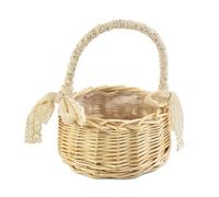 Conservazione Cesta Vimini Fiore Vaso di Fresco Rattan Regali Bambina Rétro