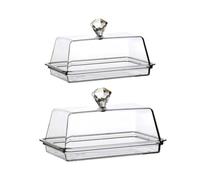 Conservazione del burro Transparent Butter Dish with Lid Kitchen Accessories Cheese Box Storage Tray
