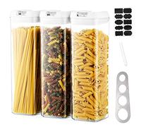 Conservazione Di Pasta In Plastica, Barattolo Per Spaghetti Ermetico, Recipienti Per Pasta Con Coperchi, Set Di 3 Reepienti Di Stoccaggio Di Alimenti Durevole E Impilabile Per Mangiare Frigo