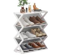 Conservazione efficiente con scarpiera a forma di X, perfetta per organizzare le calzature in piccole aree abitative (D)