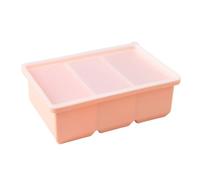 Conservazione gigante for salse alimentari con coperchio vassoi for congelatore in silicone extra large zuppa di ghiaccio 3 cubetti stampi for congelamento(White)