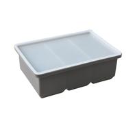 Conservazione gigante for salse alimentari con coperchio vassoi for congelatore in silicone extra large zuppa di ghiaccio 3 cubetti stampi for congelamento(Pink)
