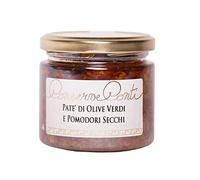 Conserve Conti - Patè di olive verdi e pomodori secchi in olio extravergine d'oliva - 3 Vasi da ml. 212/570 g - produzione artigianale siciliana