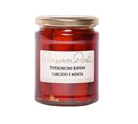 Conserve Conti - Peperoncini ripieni di carciofi e menta - 2 vasi da ml. 314/540 g - produzione artigianale siciliana