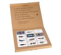 Conserve di pesce in scatola da esposizione, set da 12.